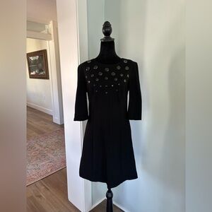Trina Turk embellished black cocktail dress size 4 EUC